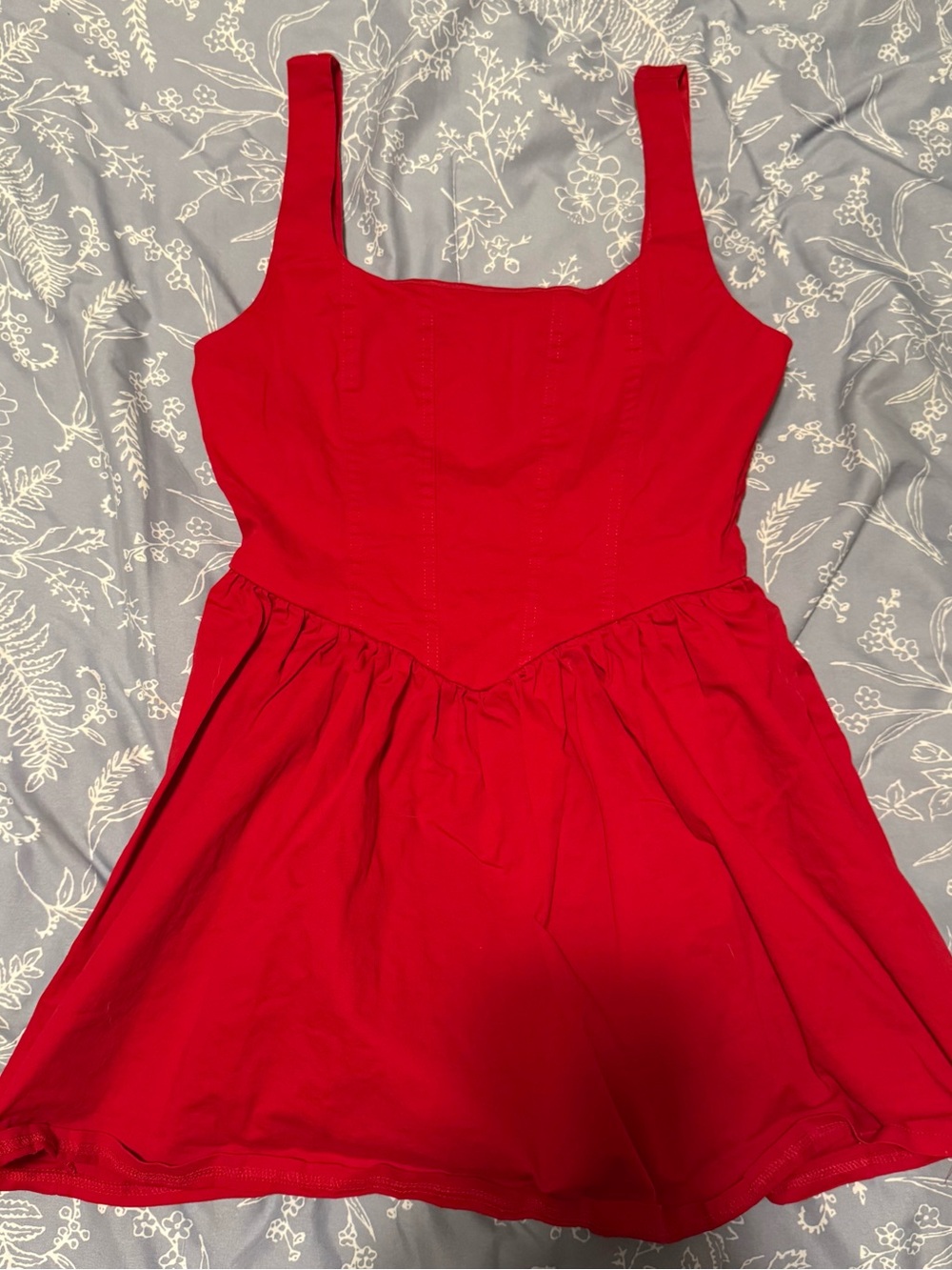Red Sleeveless Fit & pop Flare Dress